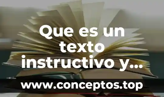 Que es un texto instructivo y sus caracteristicas en ingles