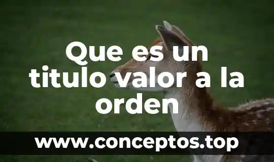 Que es ls teoría del valor 3 Que es un titulo valor a la orden