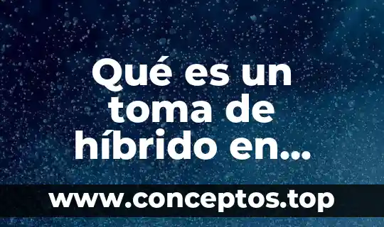 Qué es un toma de híbrido en enfermería
