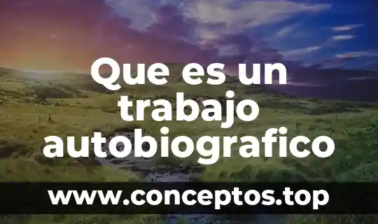 Que es finisher de trabajo 7 Que es un trabajo autobiografico
