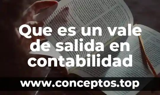 Que es un vale de salida en contabilidad