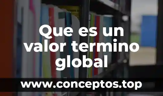 Que es un valor termino global