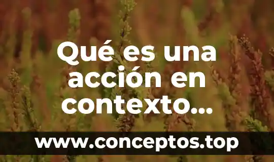 Qué es una acción en contexto matemático