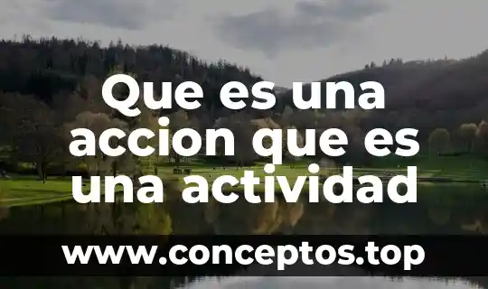 Que es una accion que es una actividad