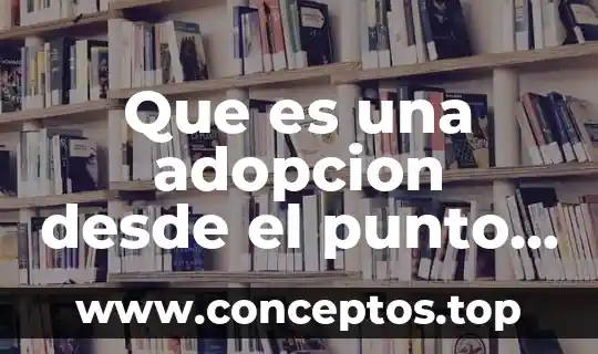 Que es una adopcion desde el punto de vista juridico