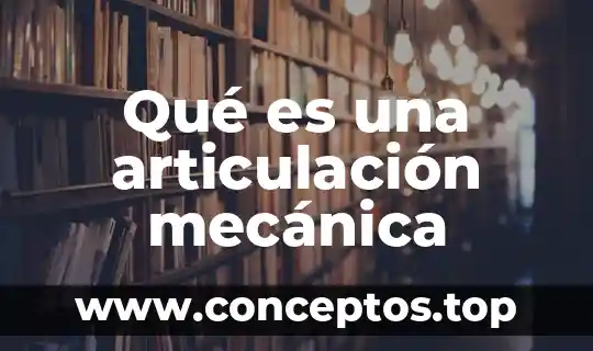 Qué es la articulación y los tipos de articulación 5 Qué es una articulación mecánica