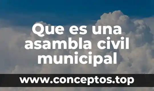 Que es una asambla civil municipal
