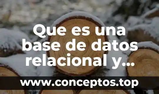 Que es una base de datos relacional y ejemplos
