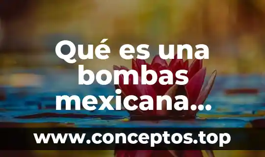 Que es bocamanga en bombas de agua 5 Qué es una bombas mexicana comida