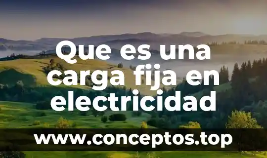 Que es una carga fija en electricidad