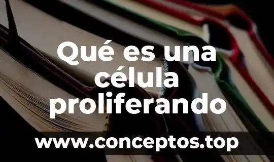 Qué es una célula proliferando