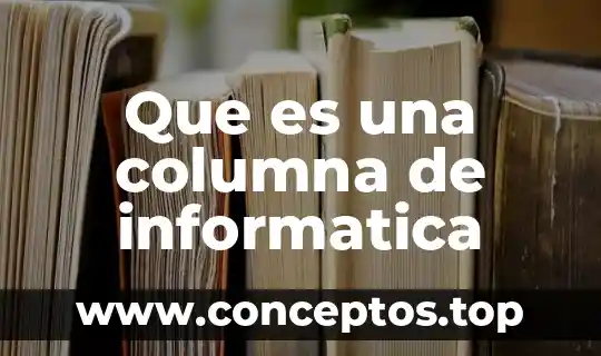 Que es una columna de informatica