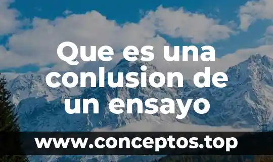 Que es una conlusion de un ensayo