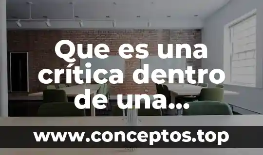 Que es una crítica dentro de una investigacion