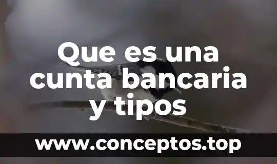 Que es una cunta bancaria y tipos