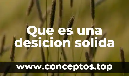 Que es t1 en una organización 5 Que es una desicion solida