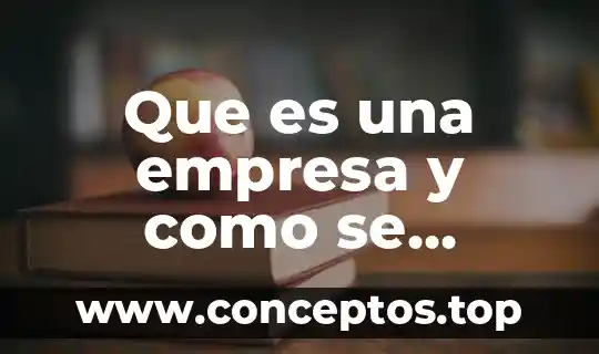 Que es una empresa y como se funciona el àrea