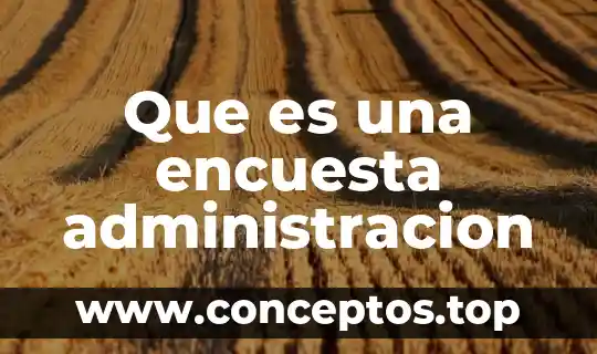 Que es una encuesta administracion