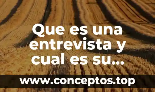 Que es una entrevista y cual es su función