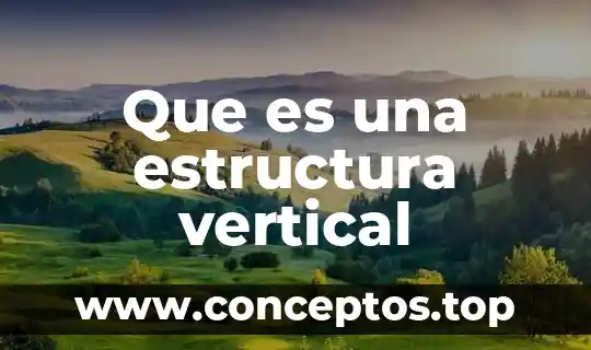 Que es una estructura vertical