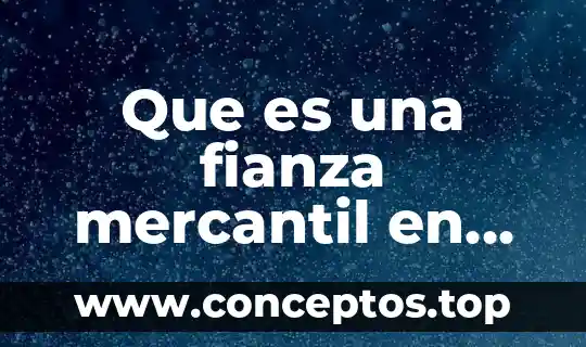 Que es una fianza mercantil en mexico