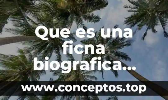 Que es una ficna biografica yque datos debe incluir