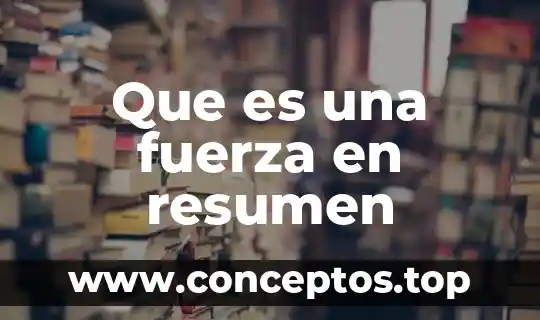 Que es una fuerza en resumen