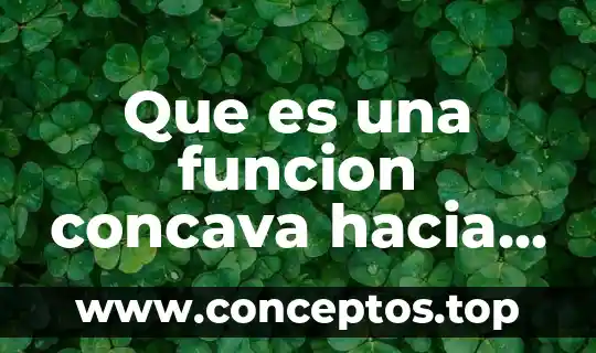 Que es una funcion concava hacia arriba