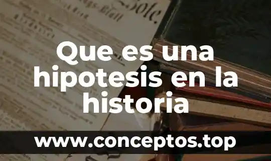 Que es una hipotesis en la historia