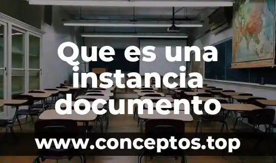 Que es el número de documento de identidad 8 Que es una instancia documento