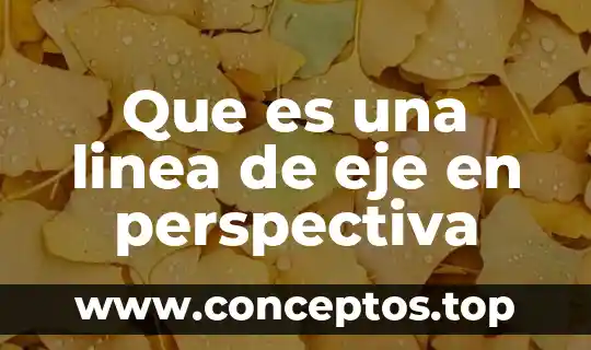 Que es una linea de eje en perspectiva
