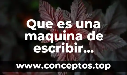 Que es una maquina de escribir mecanica yahoo