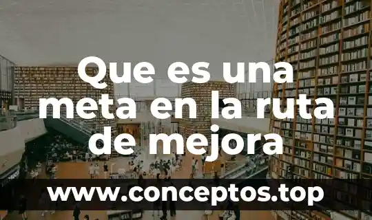 Que es una meta en la ruta de mejora