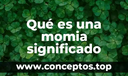Qué es una momia significado