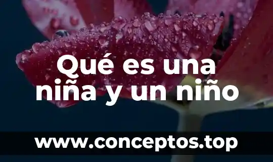 Qué es una niña y un niño