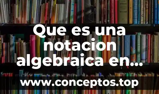 Que es una notacion algebraica en matematicas