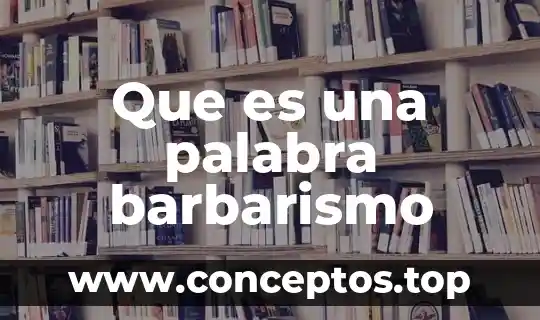 Qué es el significado de la palabra litro 4 Que es una palabra barbarismo