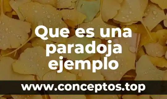 Que es una paradoja ejemplo