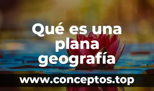 Qué es una plana geografía