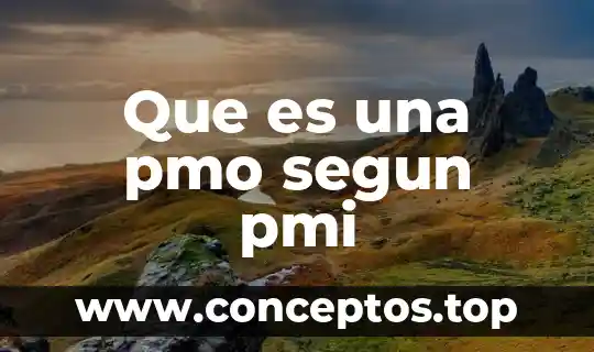 Que es una pmo segun pmi