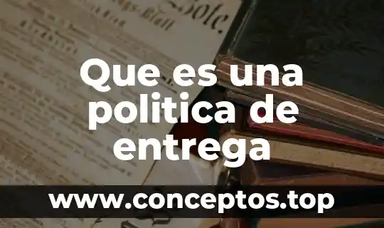 Que es una politica de entrega