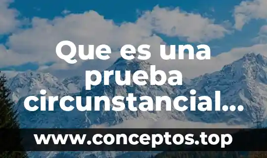Que es una prueba circunstancial respuestas