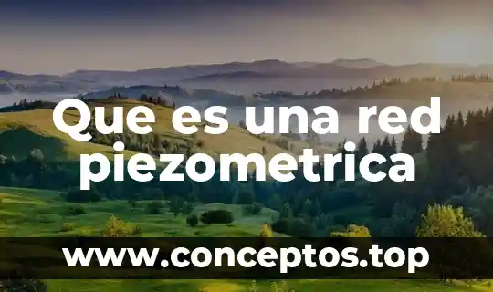 Que es una red piezometrica