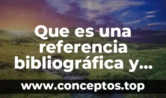 Que es una referencia bibliográfica y como se forma