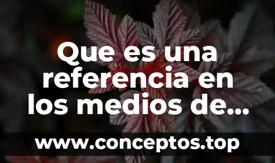 Que es una referencia en los medios de comunicacion