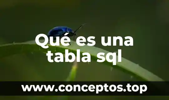 Qué es una tabla sql