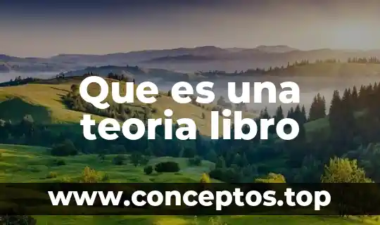Que es una teoria libro