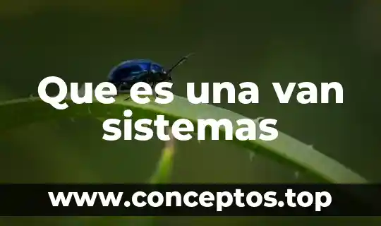 Que es una van sistemas