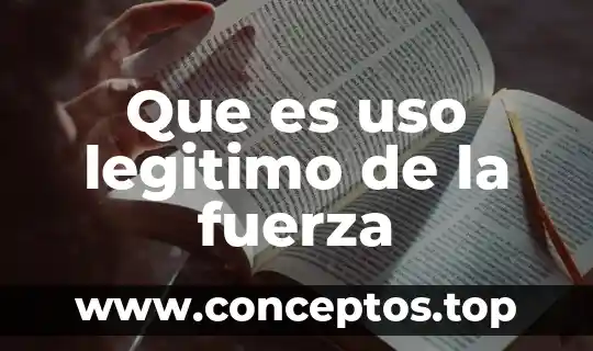 Uso del inglés en el entretenimiento que es 3 Que es uso legitimo de la fuerza