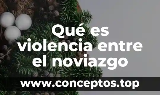 Qué es violencia entre el noviazgo